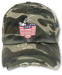 Camo Beer Pong American Flag Hat