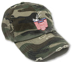 Camo Beer Pong American Flag Hat