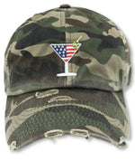 Camo Martini American Flag Hat