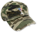 Camo Martini American Flag Hat