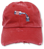 Red Whiskey American Flag Hat