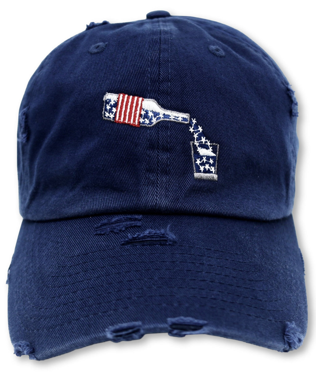 Navy Whiskey American Flag Hat
