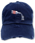Navy Whiskey American Flag Hat