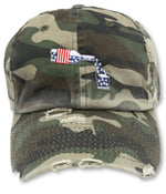 Camo Whiskey American Flag Hat