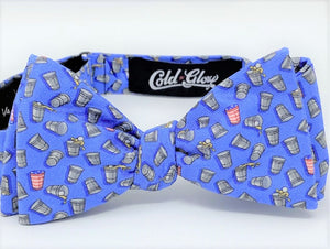 Light Blue Beer Pong Bow Tie