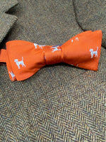 Hunting Hound Woven Emblematic Repp Bow Tie