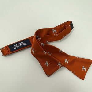 Hunting Hound Woven Emblematic Repp Bow Tie