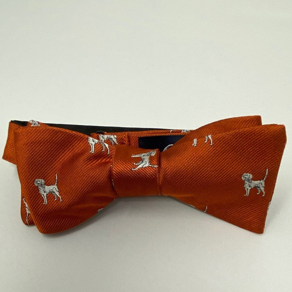 Hunting Hound Woven Emblematic Repp Bow Tie