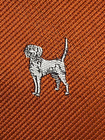 Hunting Hound Woven Emblematic Repp Bow Tie