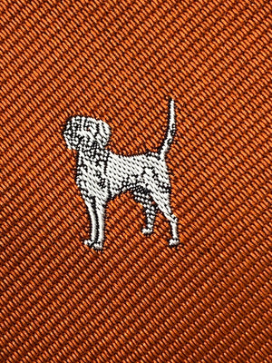 Hunting Hound Woven Emblematic Repp Bow Tie