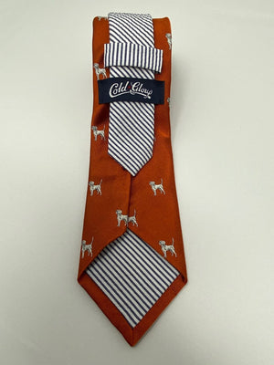 Hunting Hound Woven Emblematic Repp Tie