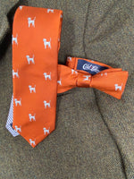 Hunting Hound Woven Emblematic Repp Tie