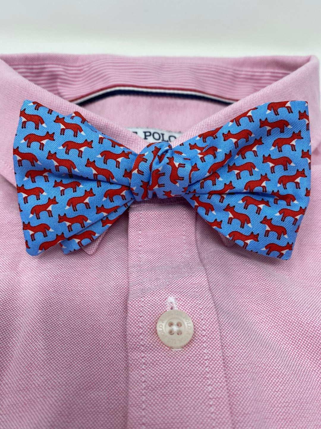 Light Blue Fox Bow Tie