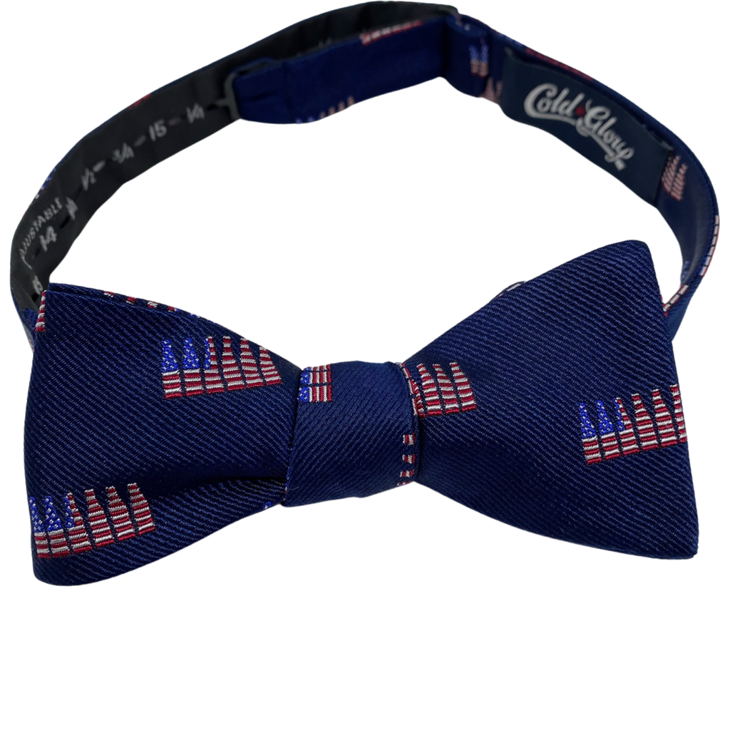 6 Pack American Flag Spill-Resistant Bow Tie