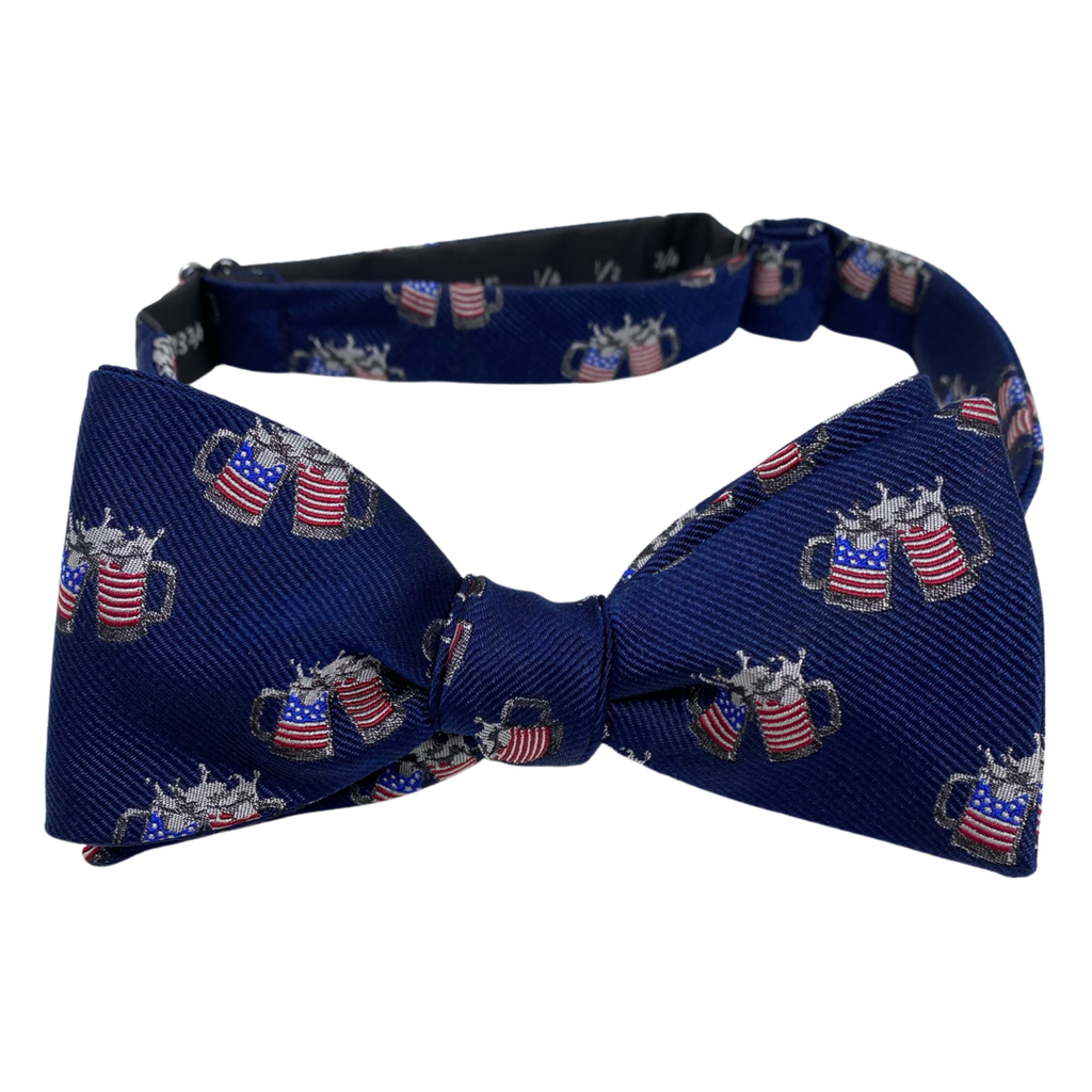 American Flag Beer Mugs Spill-Resistant Bow Tie