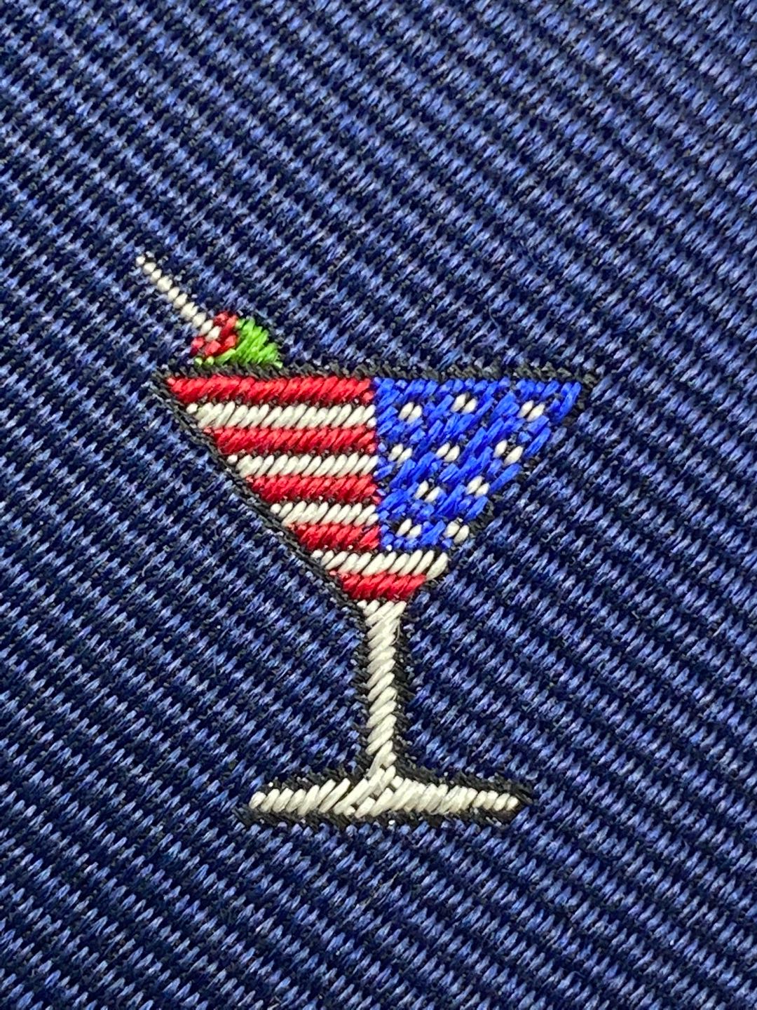 Martini American Flag Spill-Resistant Tie